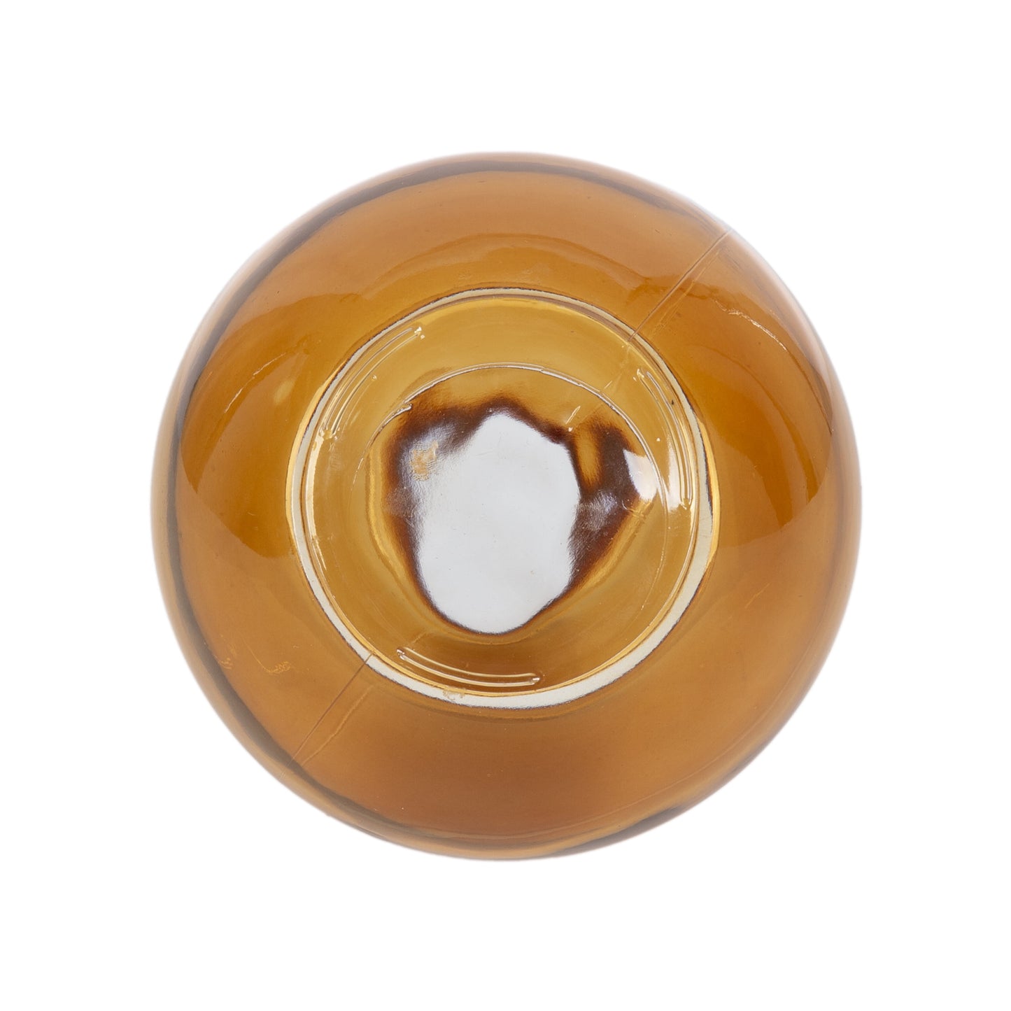 5.7" Amber Translucent Glass Indoor Tabletop Vase by