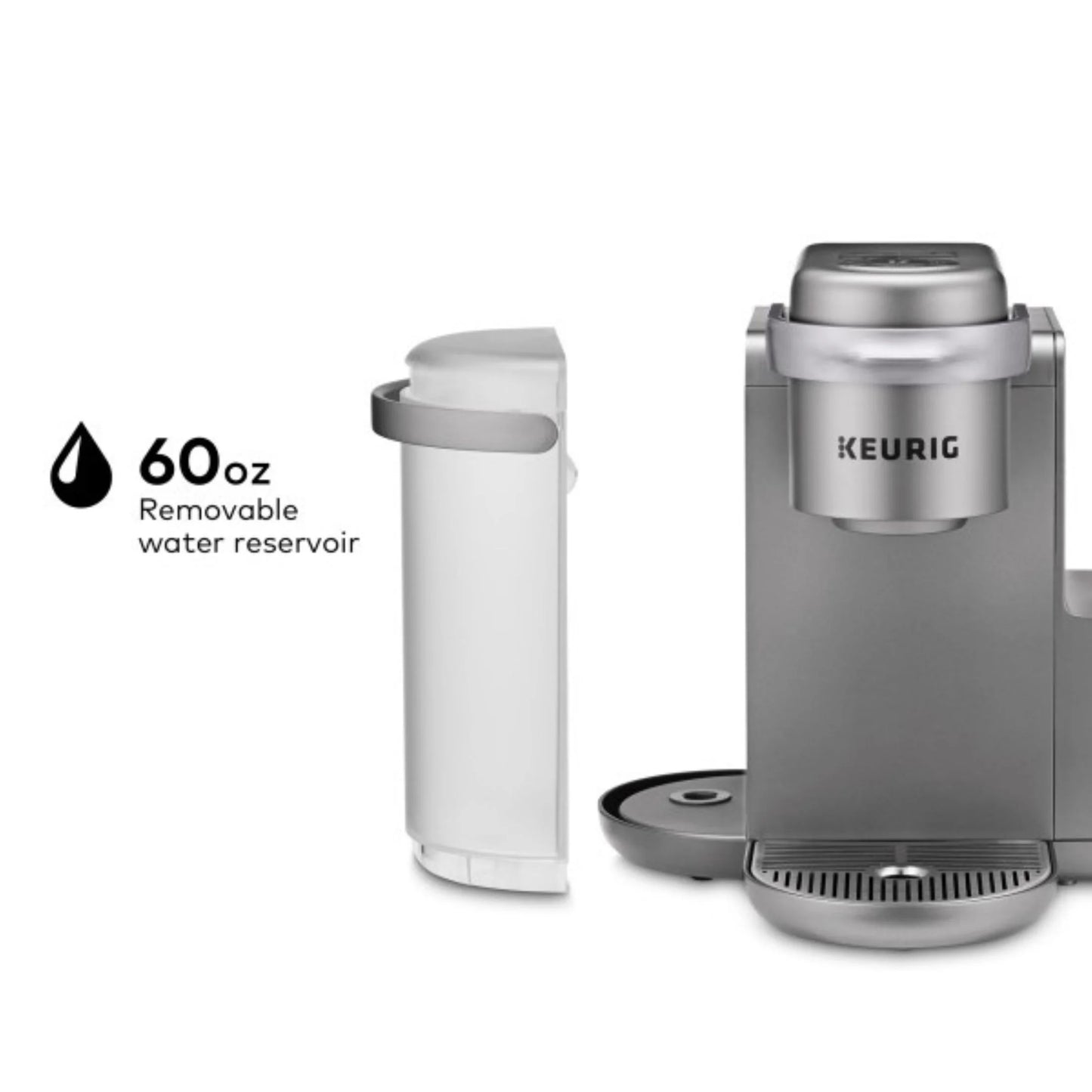 K-Cafe Special Edition Single Serve K-Cup Pod Coffee, Latte and Cappuccino Maker, Nickel