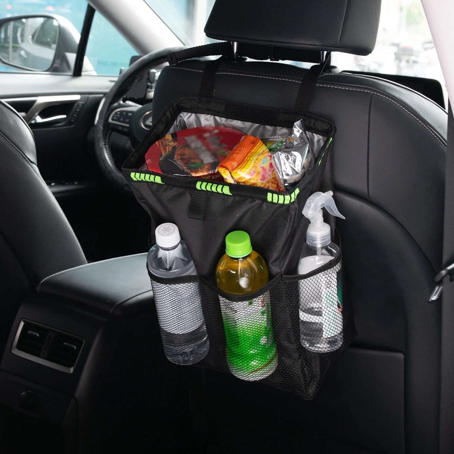 Car Trash Bag Litter Can Garbage Bin Seat Organizer Storage Box Waterproof for Van Truck Universal