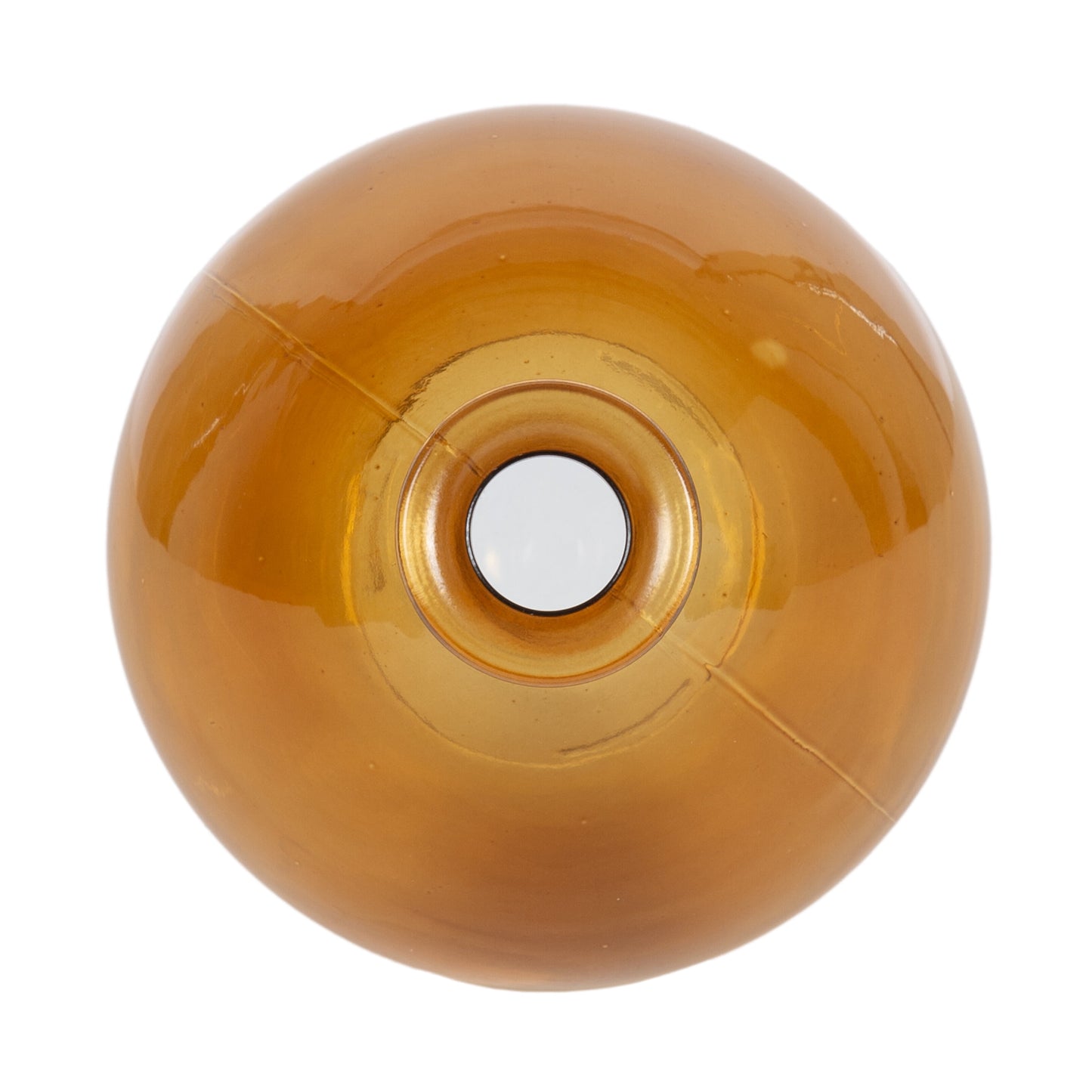 5.7" Amber Translucent Glass Indoor Tabletop Vase by