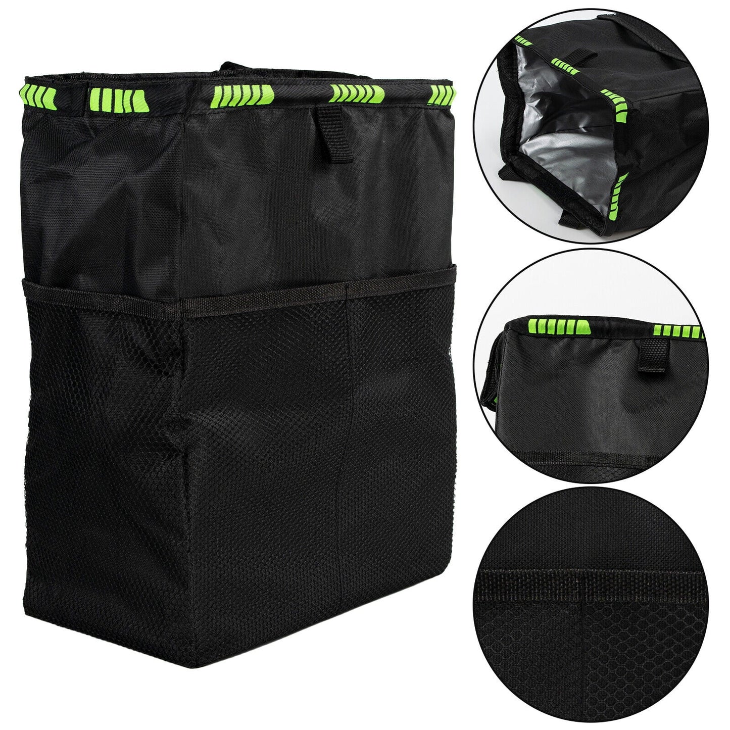 Car Trash Bag Litter Can Garbage Bin Seat Organizer Storage Box Waterproof for Van Truck Universal