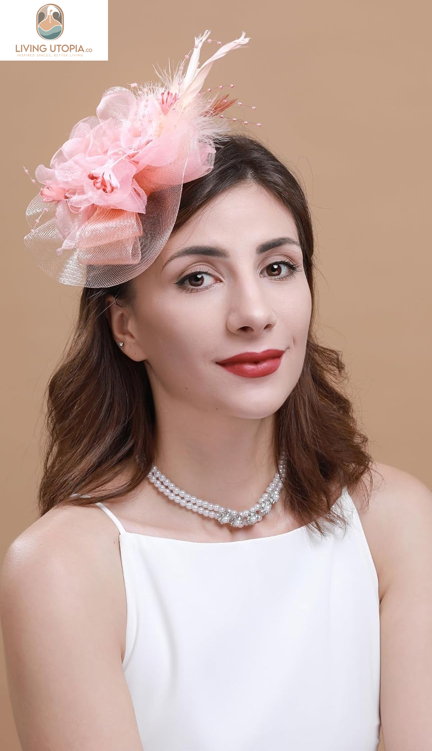 Fascinators Hat for Women Tea Party Headband Kentucky Derby Wedding Flower Cocktail Mesh Feathers Hair Clip
