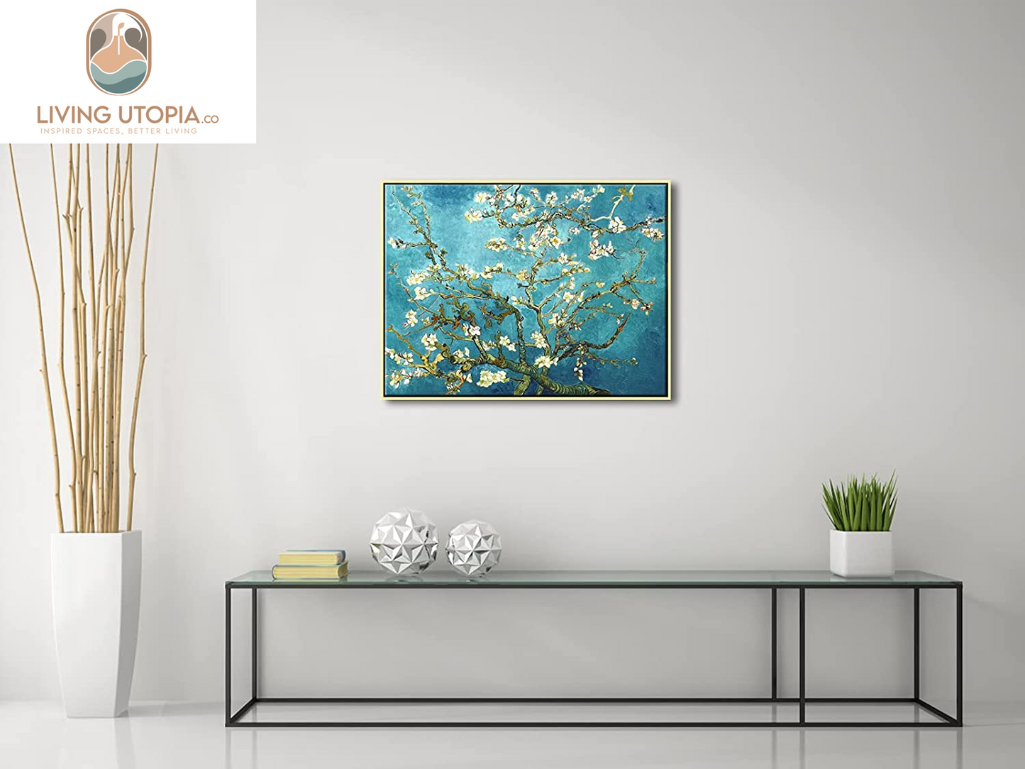 Framed Wall Art Giclee Canvas Prints of Almond Blossom by Vincent Van Gogh Paintings Reproduction Abstract Artwork for Wall Decor