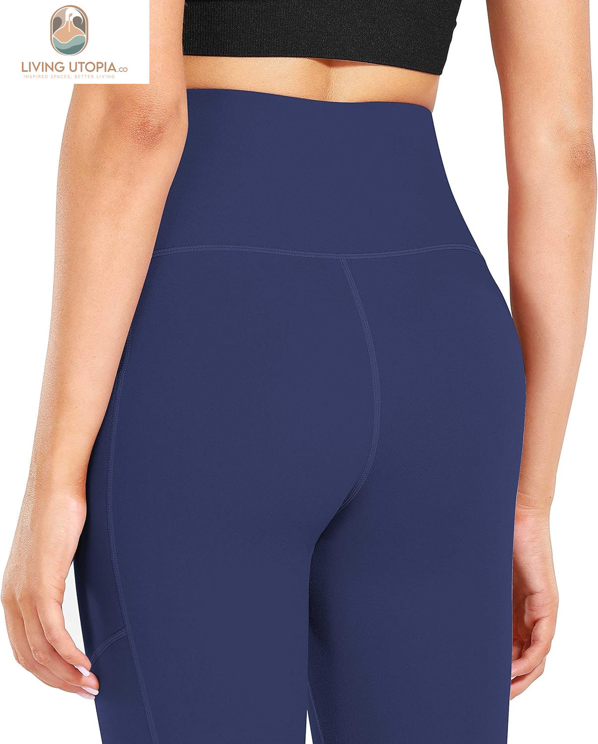 High Waist Yoga Pants, Pocket Yoga Pants Tummy Control Workout Running 4 Way Stretch Yoga Leggings