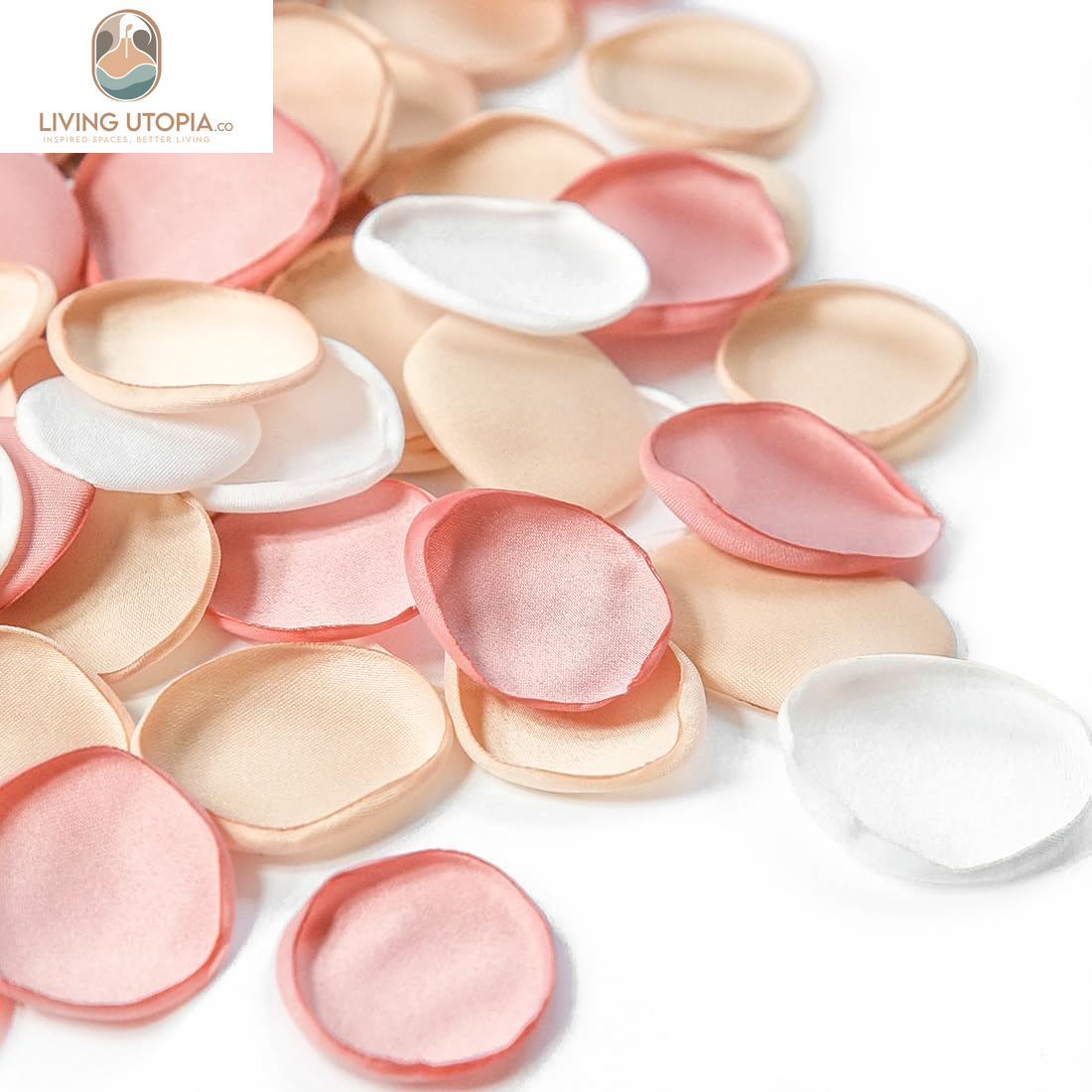 300Pcs Rose Petals Champagne Pink Faux Silk Flower Petals for Wedding Flower Girl Basket Aisle Runner Scatter Dinner Table Centerpieces Party Confetti Bridal Shower Romantic Night Decoration