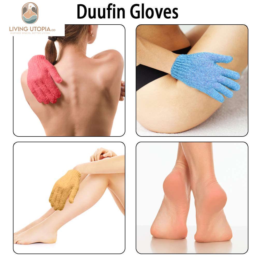 28 Pcs Exfoliating Gloves Body Scrub Bath Gloves Exfoliator Body Wash Glove for Shower, Spa, Massage and Body Scrubs