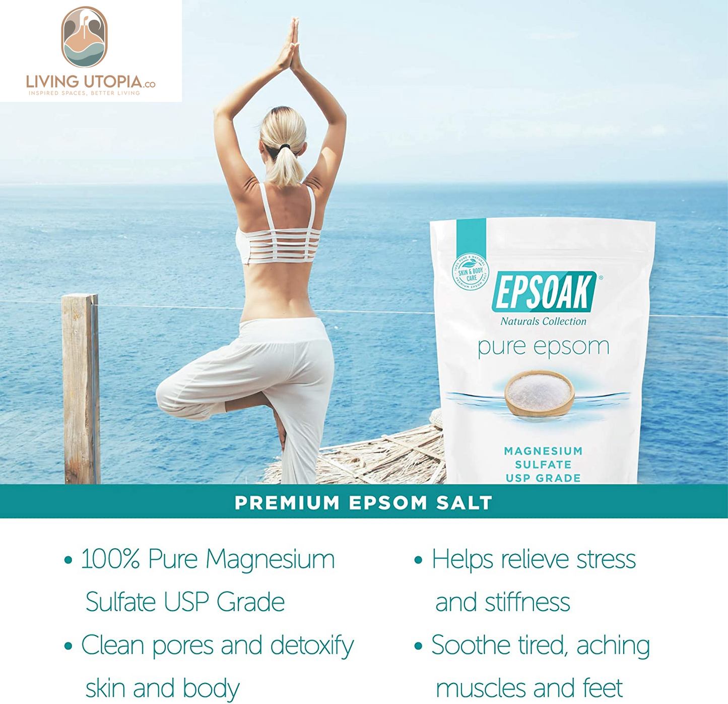 Epsom Salt 10 Lbs. (Qty. 2, 5 Lb. Bags) Magnesium Sulfate USP