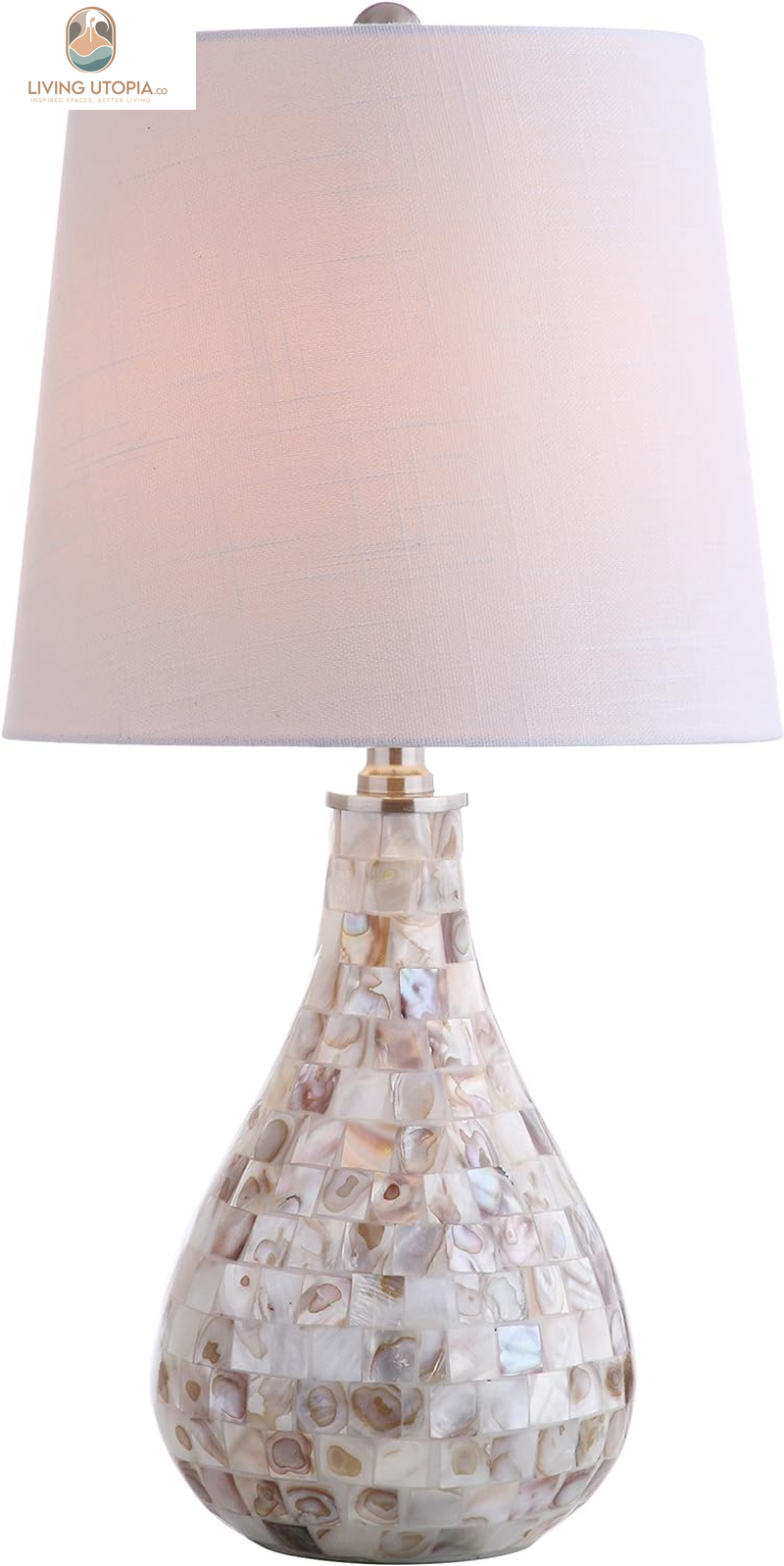 JYL1024A Mona 20.5" Mini LED Table Lamp, Cottage, Coastal, Transitional, Modern, Elegant, Office, Living Room, Family Room, Dining Room, Bedroom, Hallway, Foyer, Seashell
