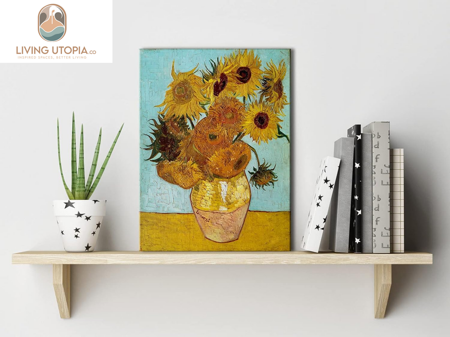 Sunflower by Vincent Van Gogh Oil Paintings Reproduction Modern Floral Giclee Canvas Prints Artwork Flowers Pictures on Canvas Wall Art for Home and Office Decorations