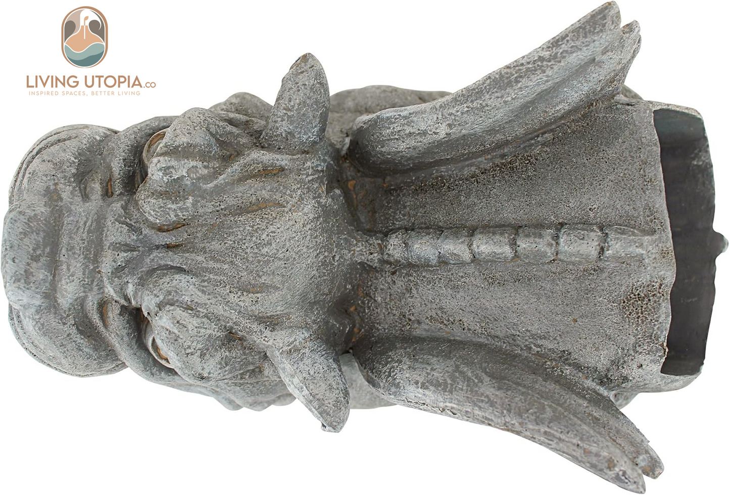 Roland the Gothic Gargoyle Gutter Guardian Rain Downspout Extension Outdoor Statue, 10 Inch Long, Cast Stone Resin, Grey Stone Finish