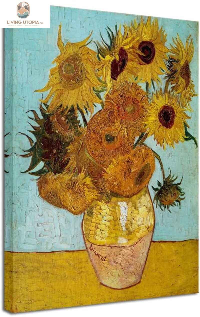 Sunflower by Vincent Van Gogh Oil Paintings Reproduction Modern Floral Giclee Canvas Prints Artwork Flowers Pictures on Canvas Wall Art for Home and Office Decorations