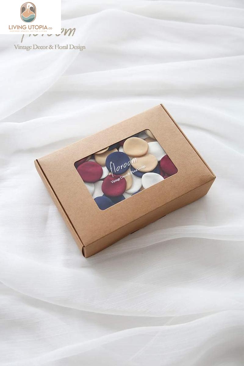 500Pcs Rose Petals Burgundy Navy Faux Silk Flower Petals for Wedding Flower Girl Basket Aisle Runner Scatter Dinner Table Centerpieces Party Confetti Bridal Shower Romantic Night Decoration