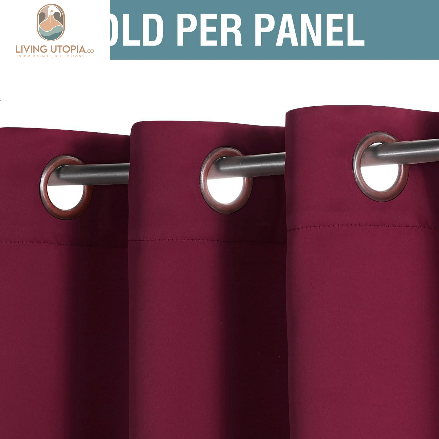 Blackout Curtains for Living Room/Bedroom Ultra Soft and Smooth Thermal Insulated Grommet Red Blackout Curtains for Christmas, 52 by 63 Inch Long - Single Panel