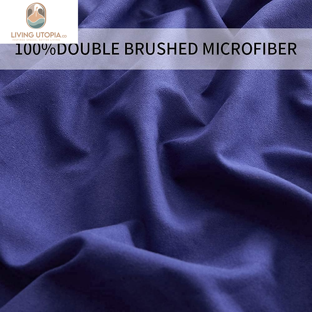 Bed Sheet Set - Brushed Microfiber Bedding - Bedding Sheets & Pillowcases - Deep Pockets - Easy Fit - Breathable & Cooling Sheets - 4 Piece Full Blue Set