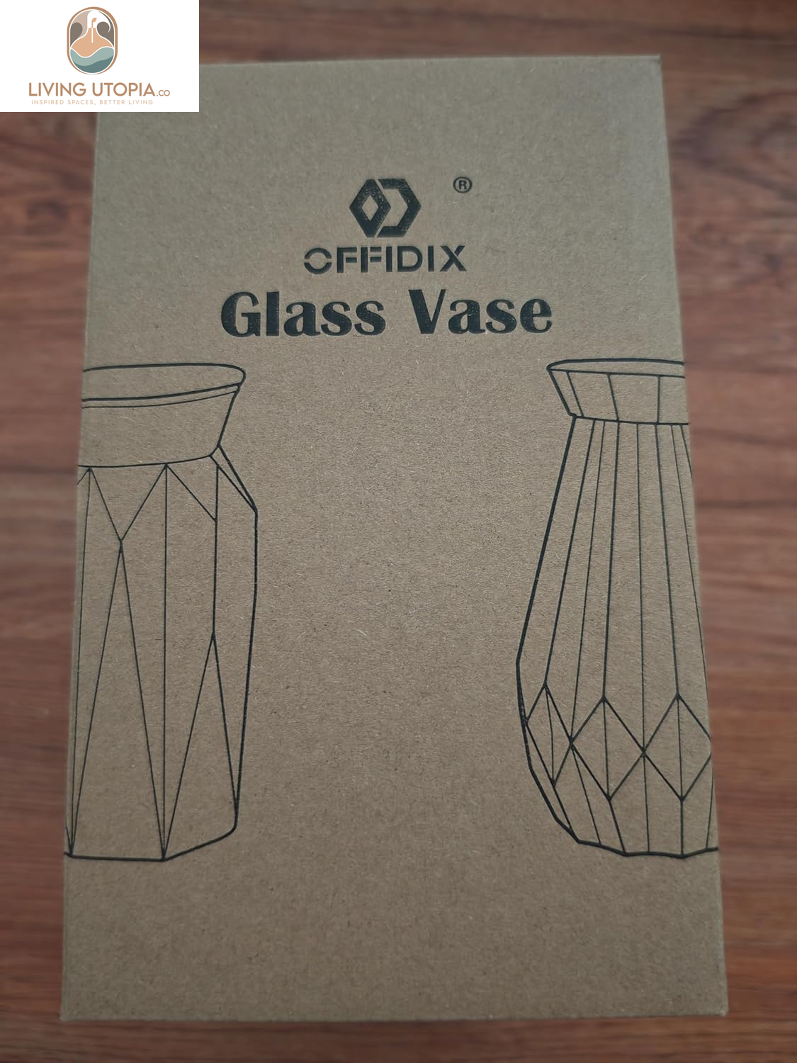 Glass Vase Gradient Multicolor with Geometric Faceted Design Floral Vase for Weddings, Events, Decorating, Arrangements, Flowers, Office, or Home Decor