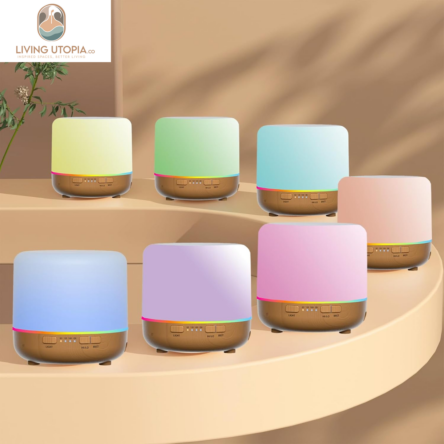 Small Cute Diffusers 200Ml Colorful Essential Oil Diffuser with Adjustable Mist Mode,Auto off Aroma Diffuser for Bedroom/Office/Home (200 ML 1 Pack Yellow)