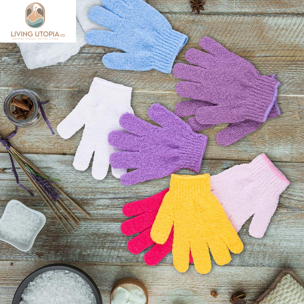 28 Pcs Exfoliating Gloves Body Scrub Bath Gloves Exfoliator Body Wash Glove for Shower, Spa, Massage and Body Scrubs