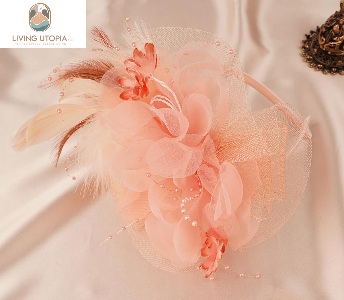Fascinators Hat for Women Tea Party Headband Kentucky Derby Wedding Flower Cocktail Mesh Feathers Hair Clip