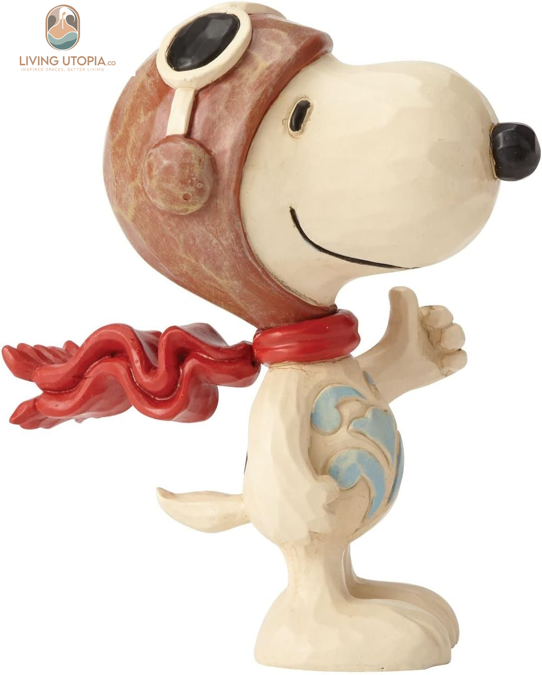 Jim Shore Peanuts Snoopy Flying Ace Miniature Figurine, 3 Inch, Multicolor