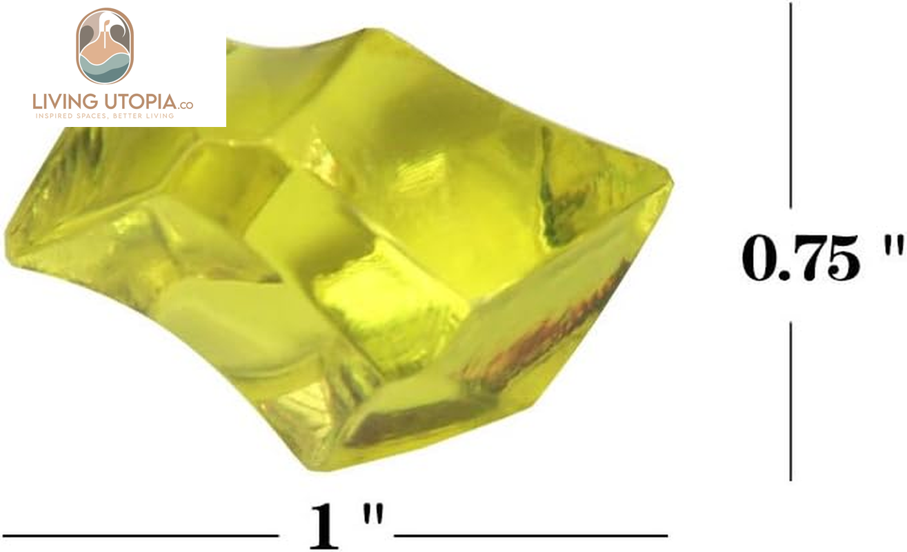 Yellow Acrylic Ice Rock Crystals Treasure Gems for Table Scatters, Vase Fillers, Wedding, Banquet, Party, Event, Birthday Decoration (Yellow, 150)