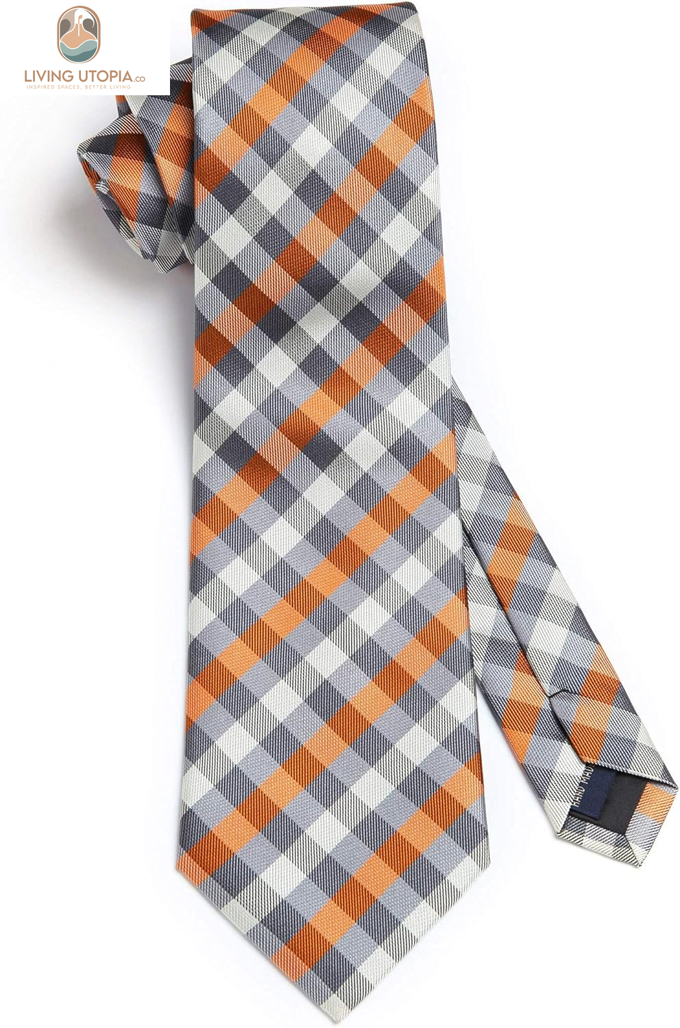 Plaid Checkered Tie Handkerchief Woven Classic Formal Men'S Necktie & Pocket Square Set