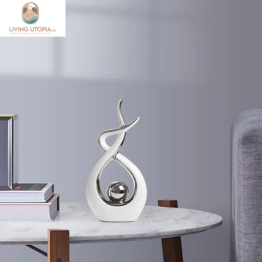 Home Decor Modern Abstract Art Ceramic Statue Table Decorations for Dining Room Living Room Office Centerpiece