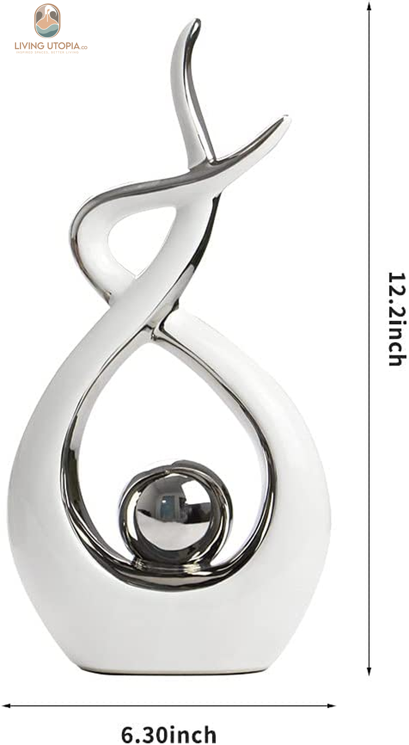 Home Decor Modern Abstract Art Ceramic Statue Table Decorations for Dining Room Living Room Office Centerpiece