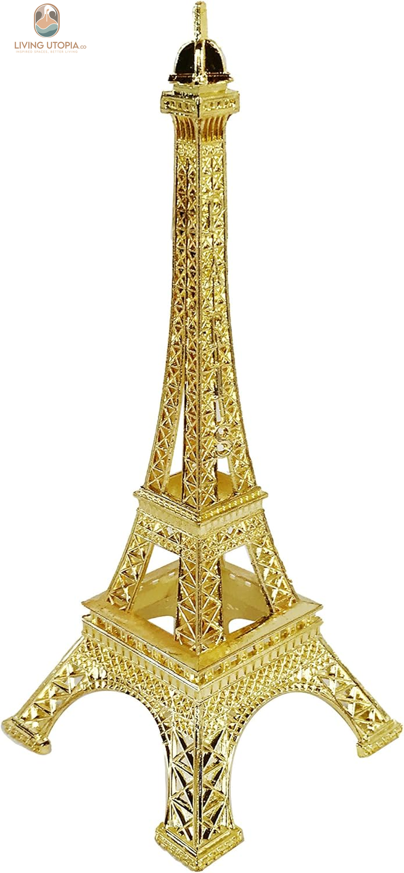 Eiffel Tower Statue Decor Alloy Metal, and Size (07", Gold)