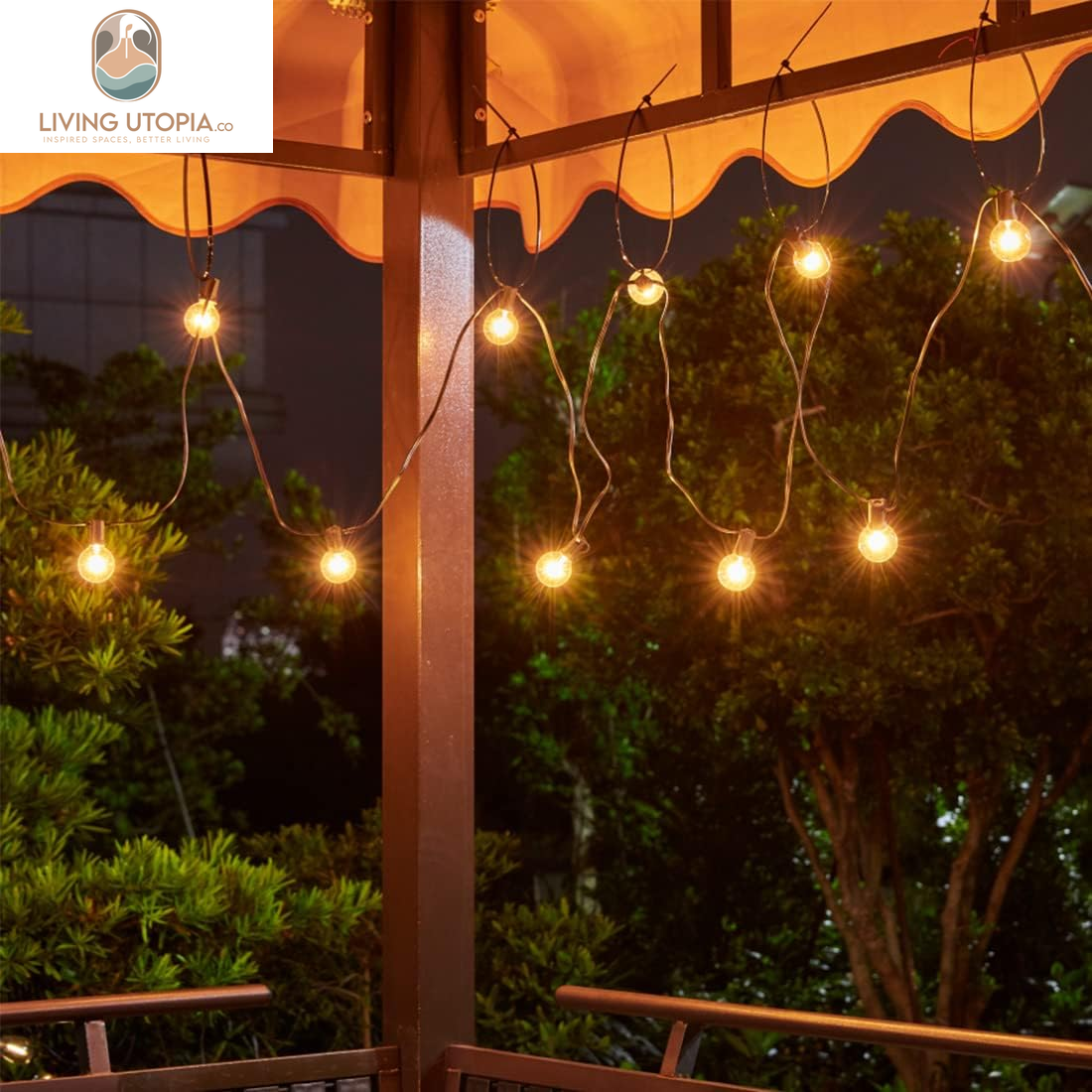 50 Feet Patio String Lights with 53 Edison Globe Bulbs, UL Listed for Indoor Outdoor Use, E12 Socket Base, Connectable Lights for Porch Deck Gazebos Balcony Wedding Gathering Parties Decor, Black