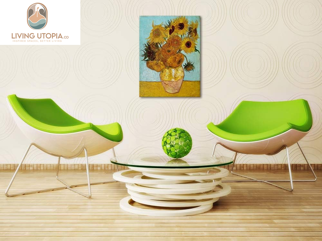 Sunflower Large Canvas Prints Wall Art by Vincent Van Gogh Oil Paintings Reproduction Modern Stretched and Framed Floral Giclee Flowers Pictures Artwork for Bedroom Home Office Decor