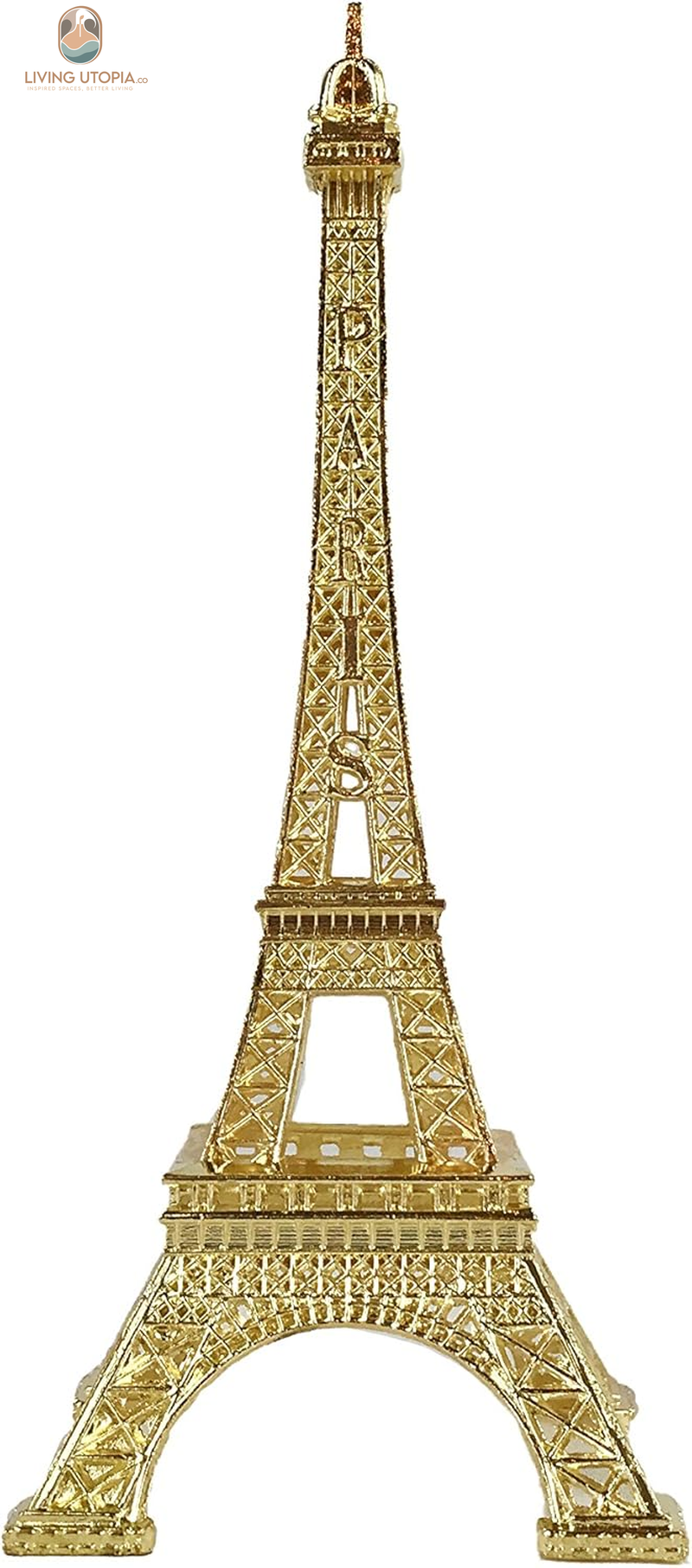Eiffel Tower Statue Decor Alloy Metal, and Size (07", Gold)