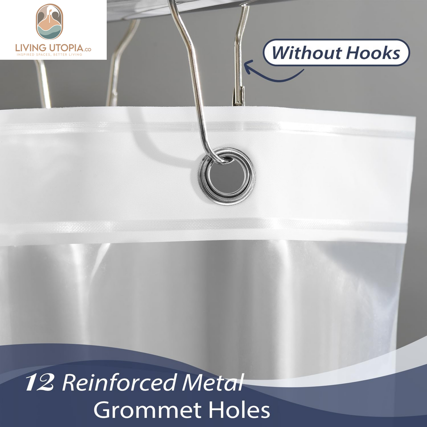 Clear Shower Curtain Liner Waterproof, 72X72 Lightweight