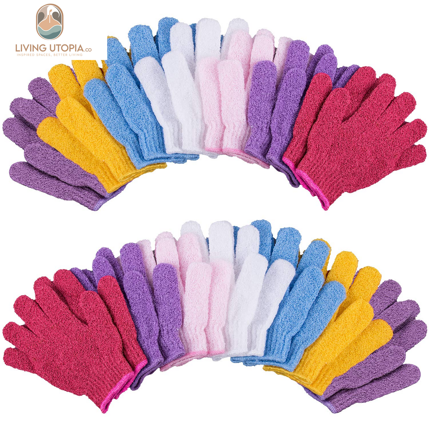 28 Pcs Exfoliating Gloves Body Scrub Bath Gloves Exfoliator Body Wash Glove for Shower, Spa, Massage and Body Scrubs