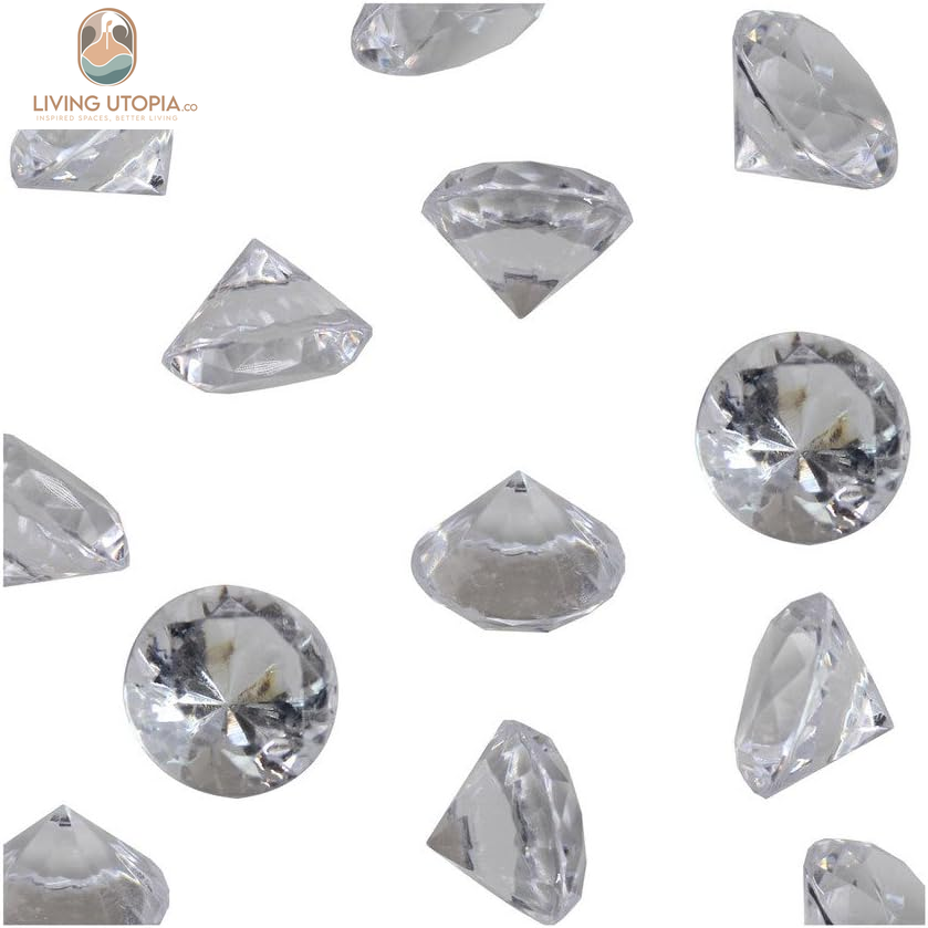 Clear Acrylic Diamond Vase Fillers 1 Pound - 240 Pcs 3/4 Inch Wedding Party Event Banquet Birthday Decoration Crystals Gem Table Scatters (Clear, 240 Pcs)