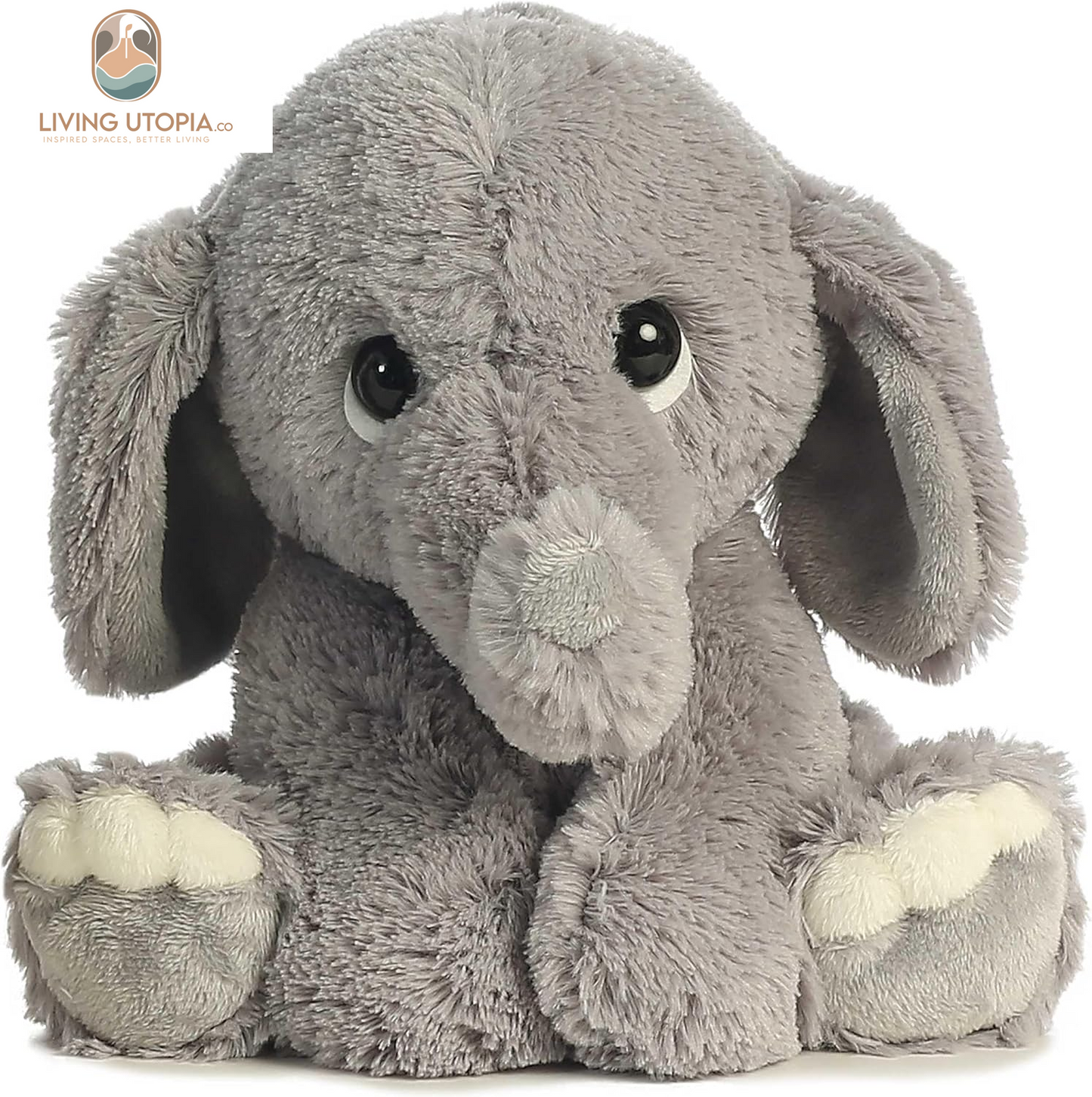 ® Playful Lil Benny Phant™ Baby Stuffed Animal - Soft & Cuddly Toy - Imaginative Play - Gray 10 Inches
