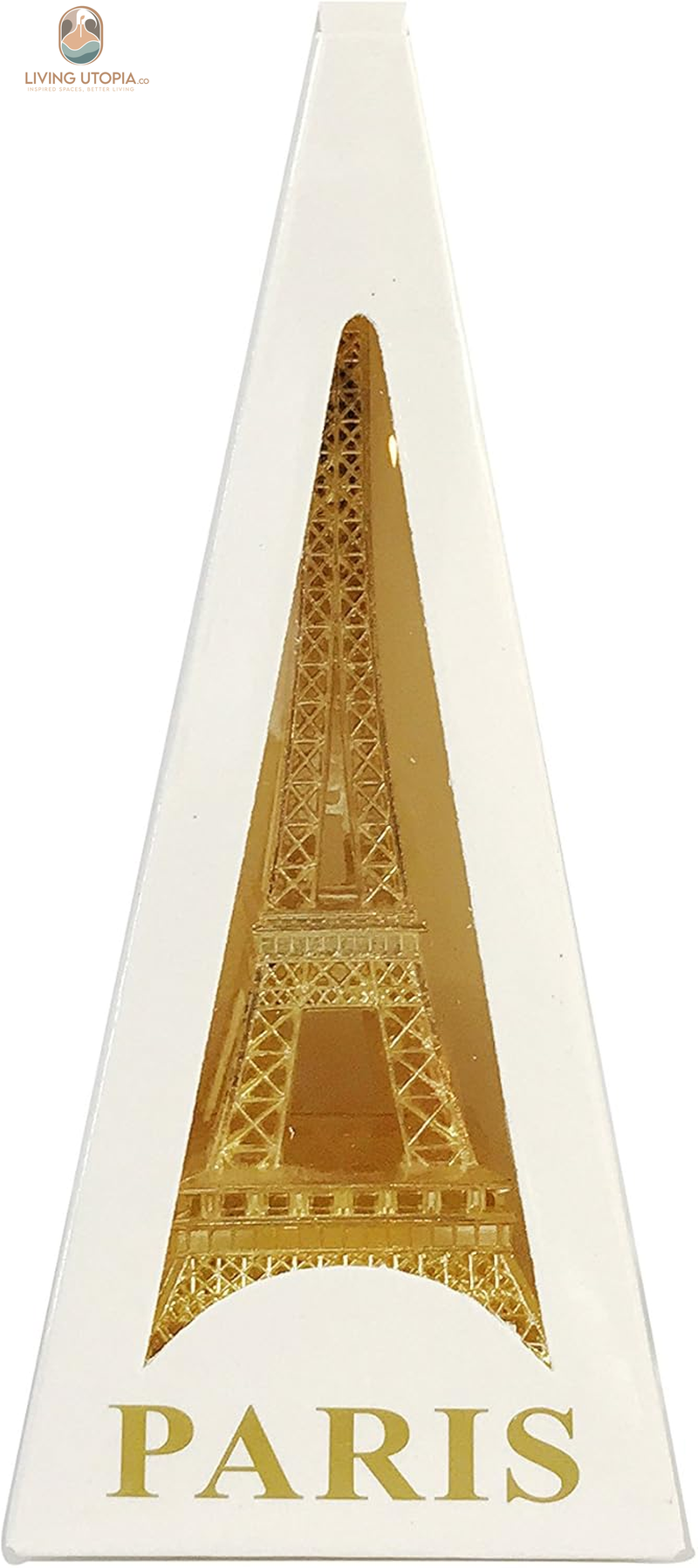 Eiffel Tower Statue Decor Alloy Metal, and Size (07", Gold)
