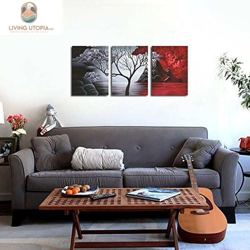 the Cloud Tree 3 Panels Modern Canvas Wall Art Prints Artwork Abstract Seascape Paintings Reproduction Sea Beach Pictures on Canvas for Home Decorations Wall Decor