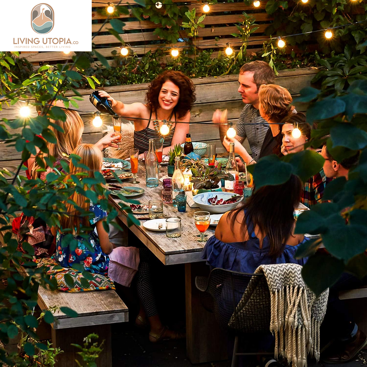 50FT LED G40 Globe String Lights, Shatterproof Outdoor Patio String Lights with 50+2 Dimmable Edison Bulbs, 50 Backyard Hanging Bistro Light Waterproof for Balcony Party Wedding Market Cafe