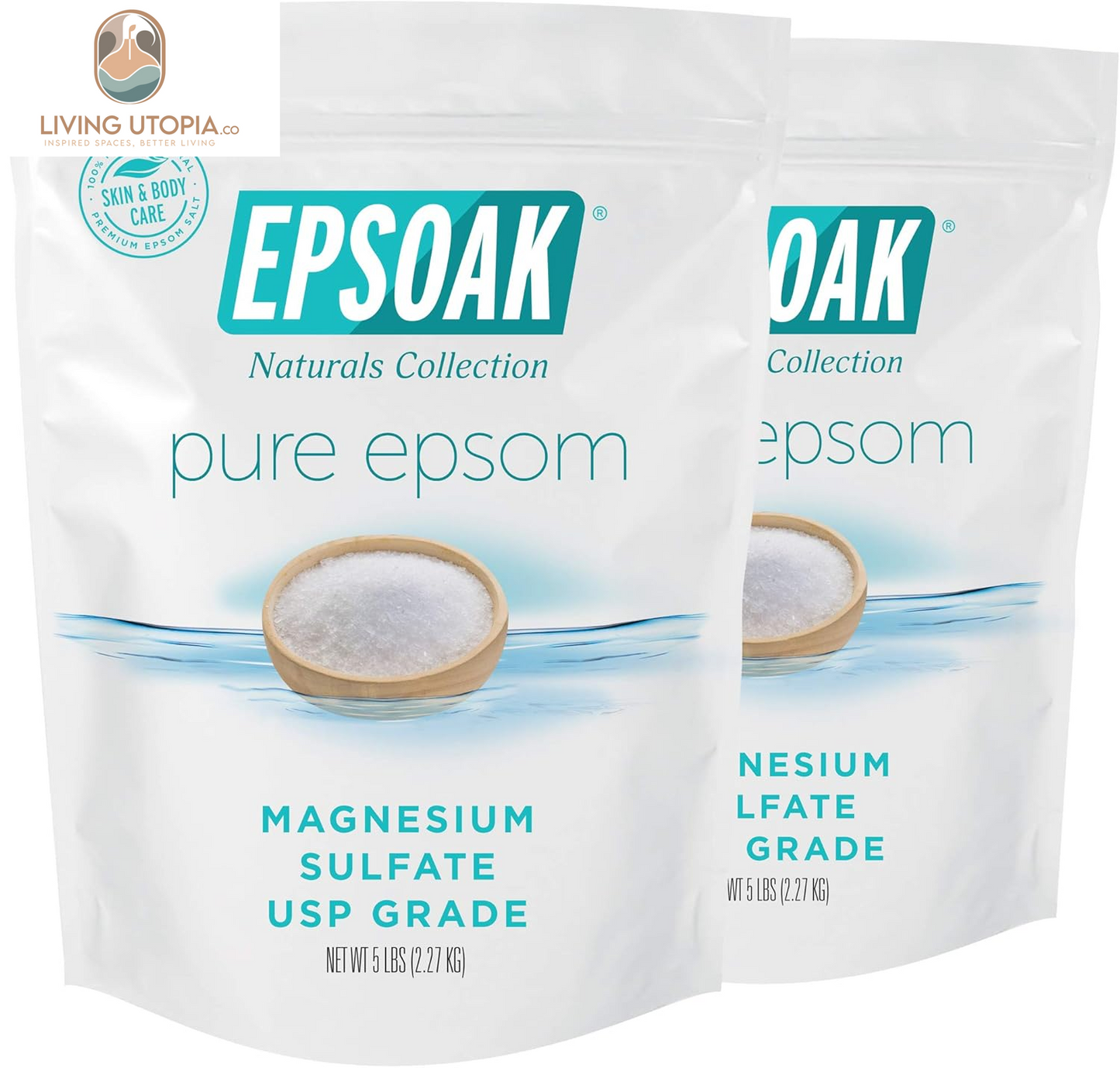Epsom Salt 10 Lbs. (Qty. 2, 5 Lb. Bags) Magnesium Sulfate USP