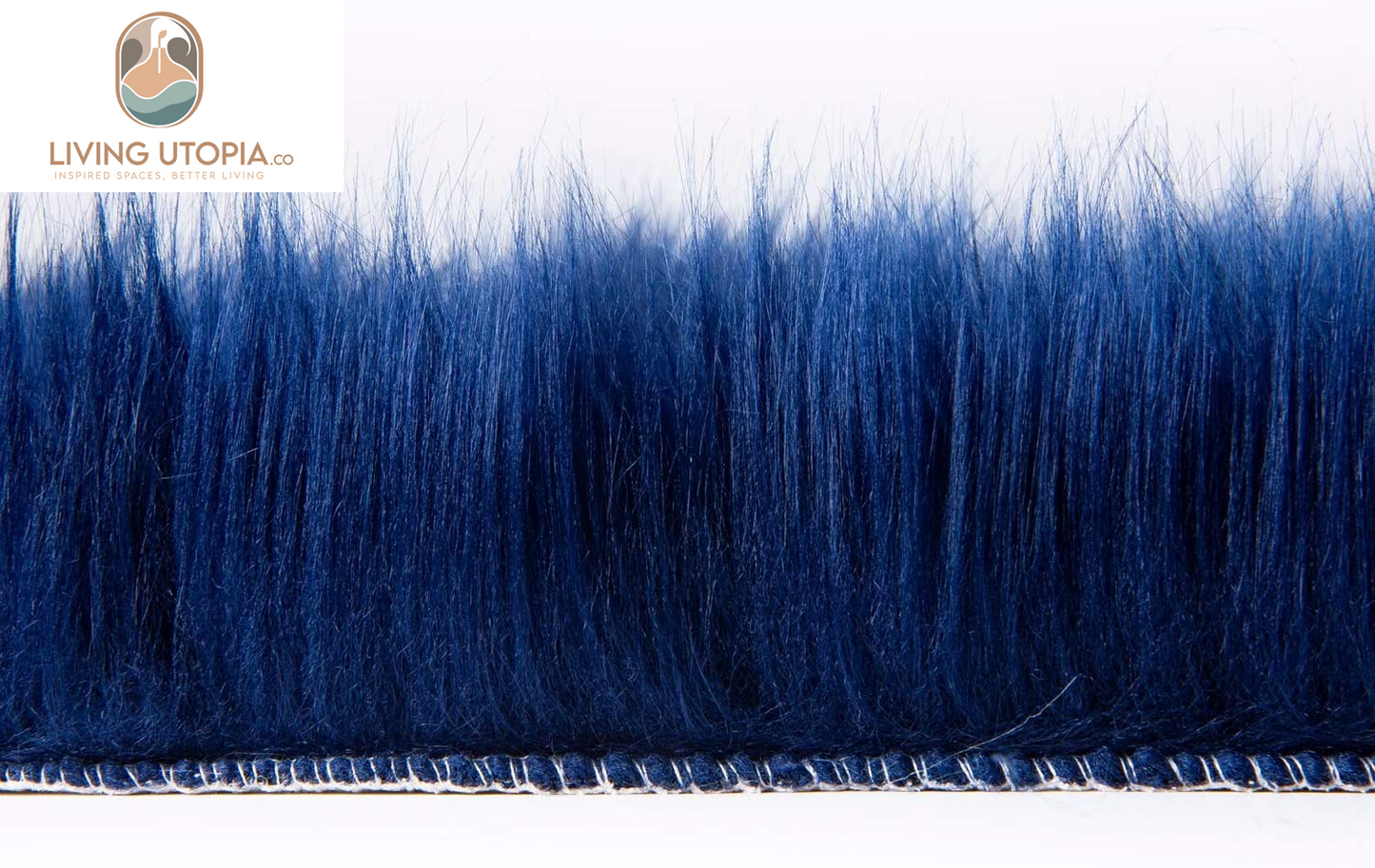 Ashler Faux Fur Rug, Fluffy Shaggy Area Rug Ultra Soft 2 X 3 Feet Sheepskin Fur Rug, Navy Blue Fuzzy Rug Machine Washable Shag Rug, Nursery Decor Throw Rugs for Bedroom, Kids Room, Living Room