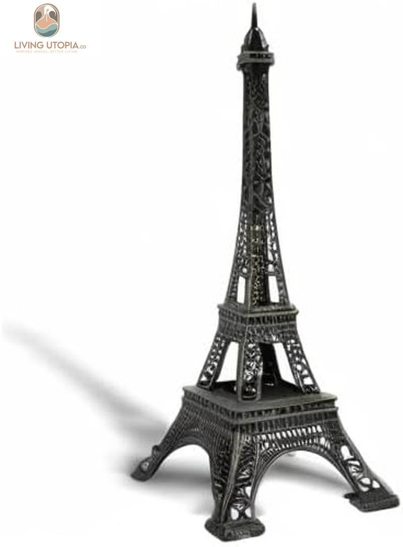 10" Eiffel Tower Statue Decor Alloy Metal, Black