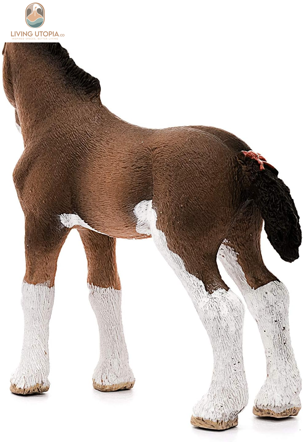 Farm World, Animal Figurine, Farm Toys for Boys and Girls 3-8 Years Old, Clydesdale Foal, Multicolor, 3.1 Inch