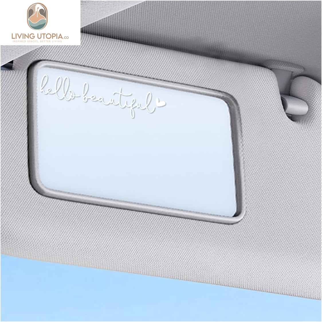Mirror Stickers for Cars, Hello Beautiful Rearview Mirror Stickers, Car Window Decal Decoration, Dresser Mirror Decals, Car Decoration Accessories, Car Mirror Decals for Women