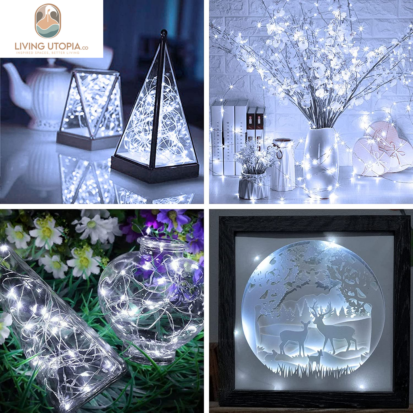 16 Pack Fairy Lights Battery Operated, IP68 Waterproof Mini String Light, 7Ft Small LED Bottle Light for Wedding Vase Centerpieces Table Decorations Christmas Indoor Party Jars Gift Cool White