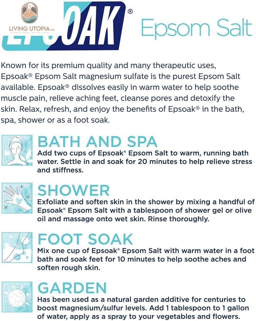 Epsom Salt 10 Lbs. (Qty. 2, 5 Lb. Bags) Magnesium Sulfate USP