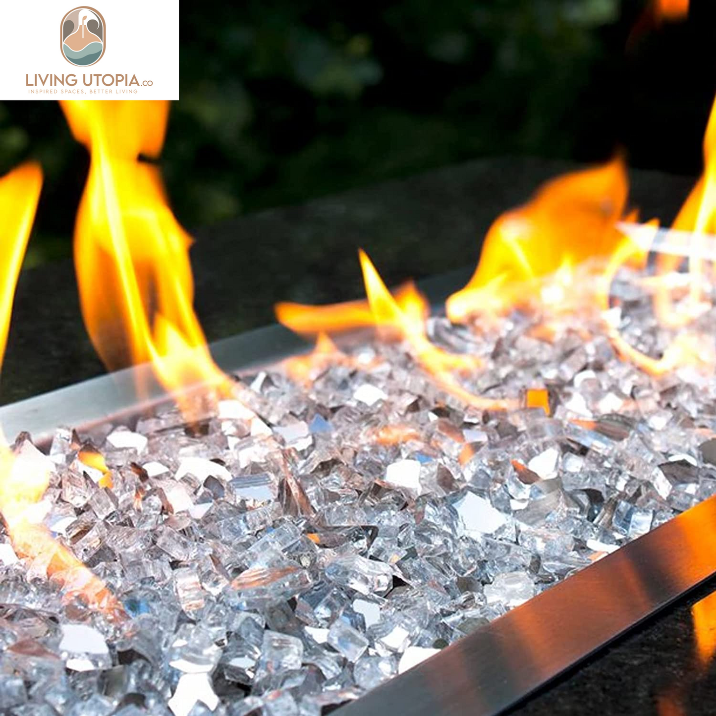 Clear Reflective Fire Pit Glass – 10 lb