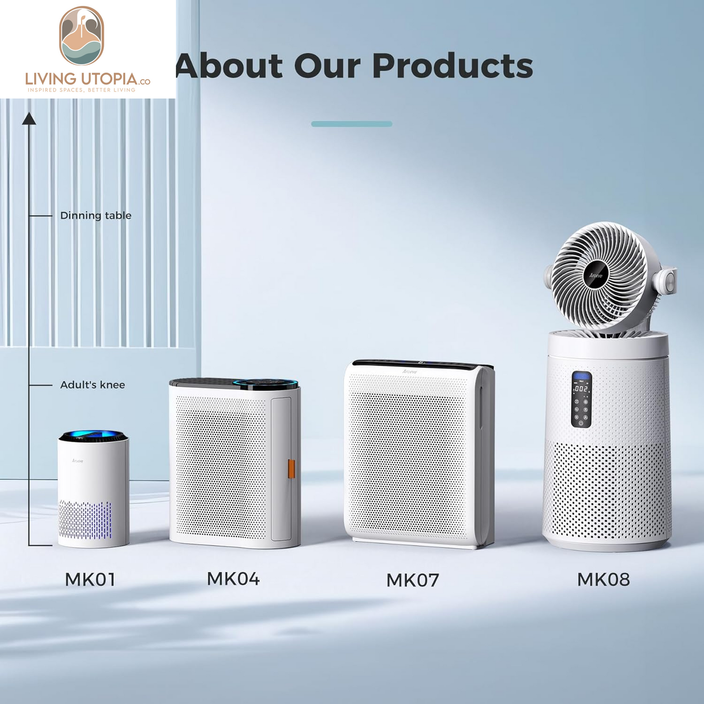 Air Purifiers for Bedroom Home, Air Purifier for Smoke Pollen Dander Hair Smell Air Cleaner with Sleep Mode Speed Control for Bedroom Office, MK01- White(Available for California)