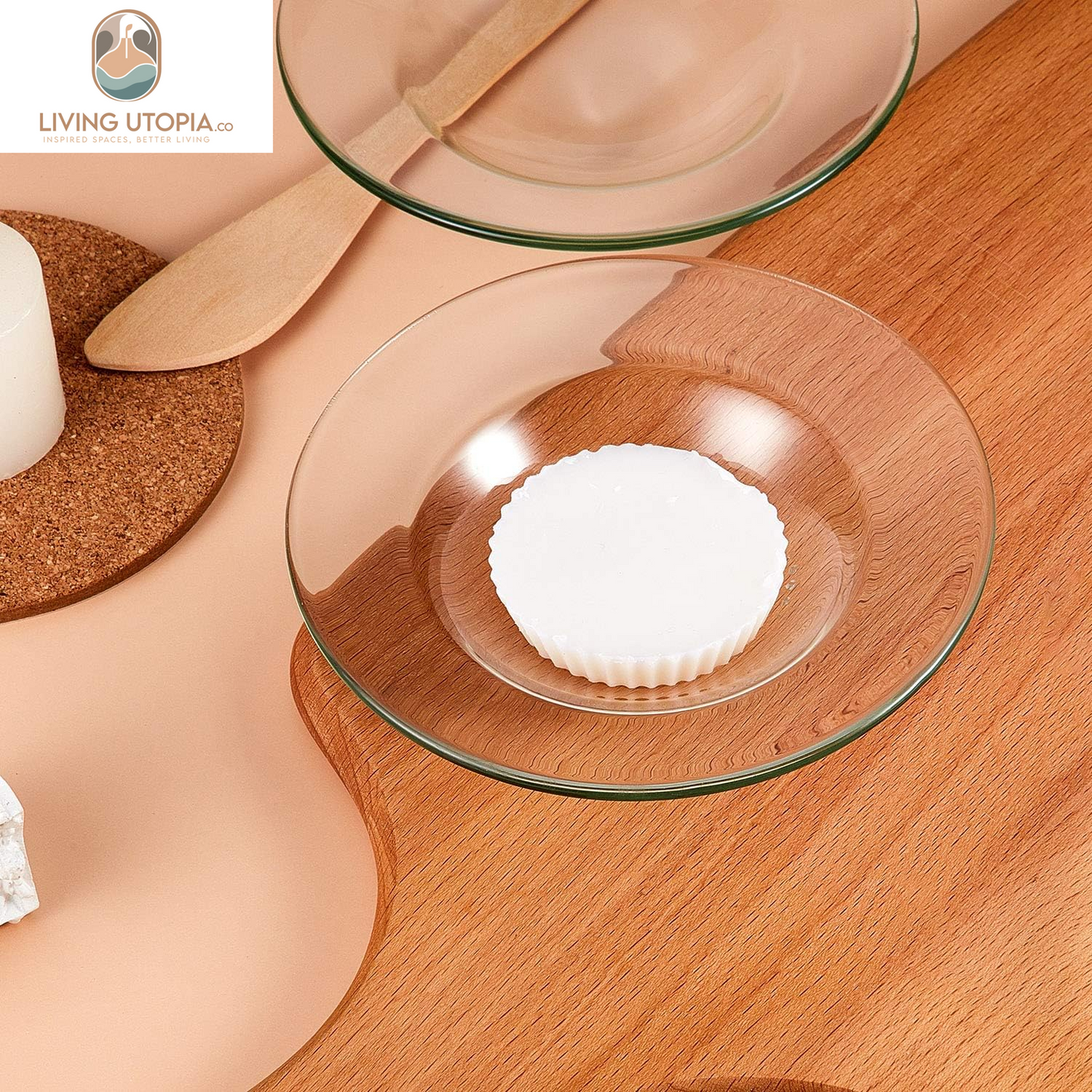 Replacement Oil Warmer Dish round Glass Dish Wax Melt Candle Warmer Bowl Plate Lid Tray for Aroma Therapy Lamp Electric Lamps Oil and Tart(2 Pieces,4.5 Inches)