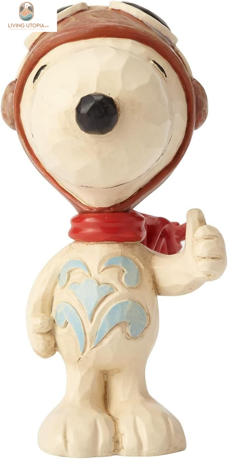 Jim Shore Peanuts Snoopy Flying Ace Miniature Figurine, 3 Inch, Multicolor