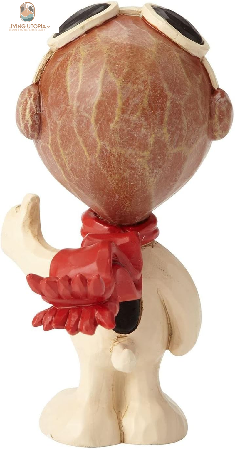 Jim Shore Peanuts Snoopy Flying Ace Miniature Figurine, 3 Inch, Multicolor